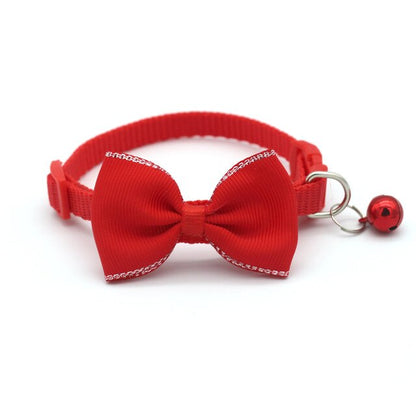 Bow and Bell Cat Collar