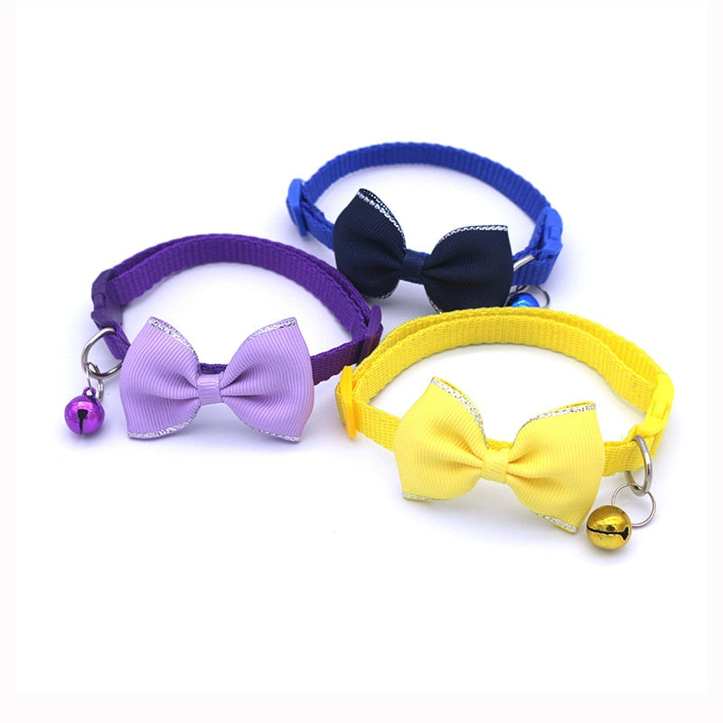 Bow and Bell Cat Collar